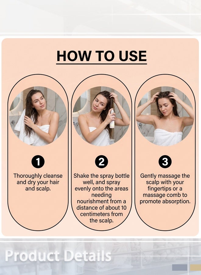 HOEGOA Hair Spray LEAVE-IN| Relieve The Hair From Brittleness and Dryness, Make It Smooth, Silky and Shiny | Suitable For All Hair Types - Image 4
